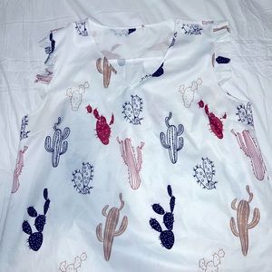 Shein 3X Dressy casual blouse and matching earrings